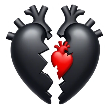 Broken black heart 🖤+💔 sticker