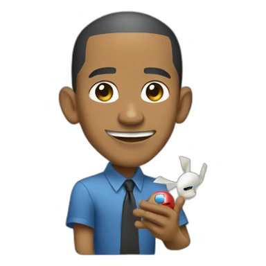 Obama playing Pokémon sticker