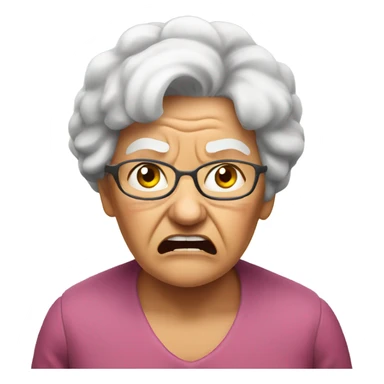 angry grandma sticker