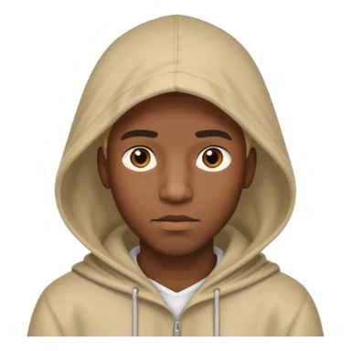 Hooded blonde black man sticker