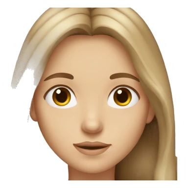 girl with long light brown hair and grey eyes sticker