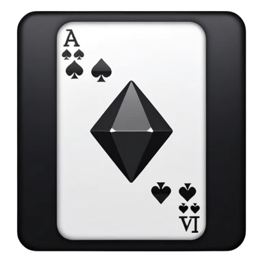 3d diamond shape matte black. diamond shape like on a playing card sticker