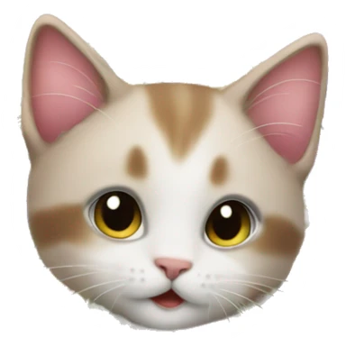 Kitten in a bouquet of flowers  sticker