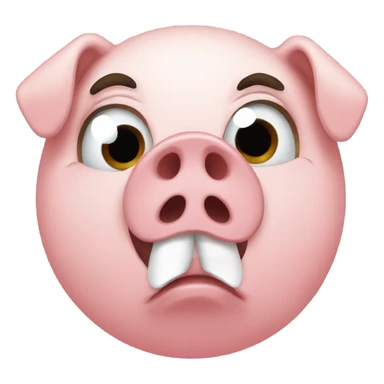 pig crying emoji with tear drops sticker