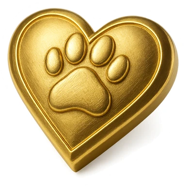 rainbow pride heart with a paw print on top, no text sticker