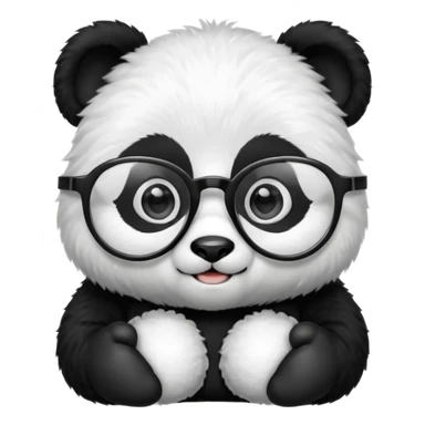 baby Panda with glass sticker