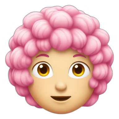 pink hair ball sticker