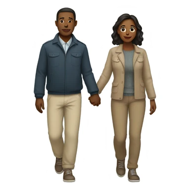 Couple Walking holding hands sticker