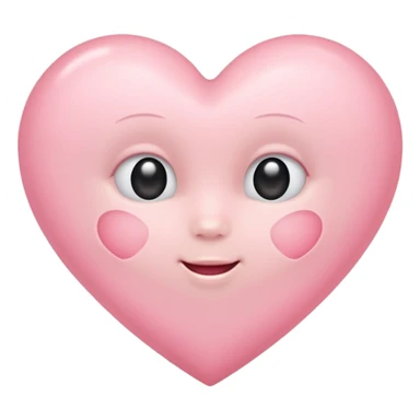 Light baby pink heart with no face sticker