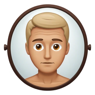 person caucasian man looking at me through a mirror. standing there sticker