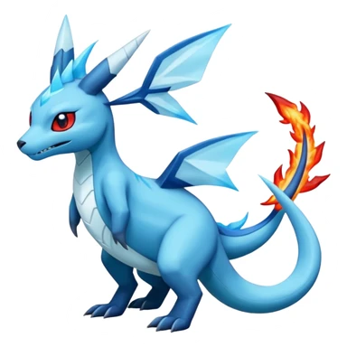 Salandit-Glaceon-Salamence-hybrid-fusion (full body) sticker