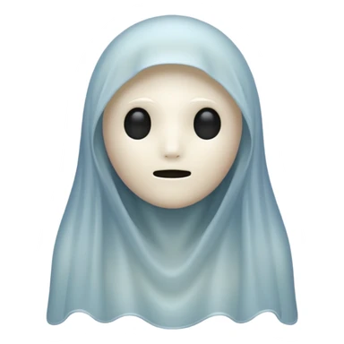 realistic ghost without a face sticker