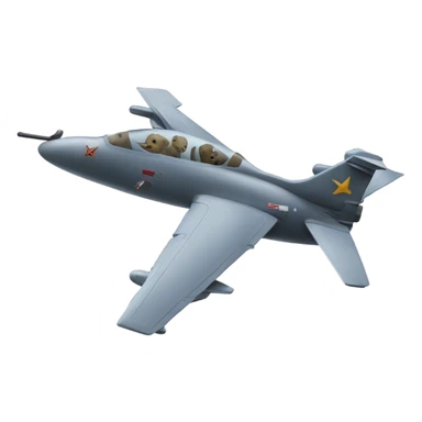 Cat flying a military plane sticker