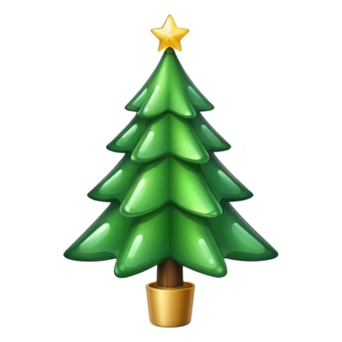 Christmas tree in the shape of glass  sticker