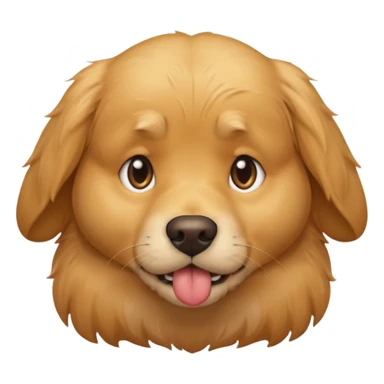 golden retriever with a very sad expression sticker