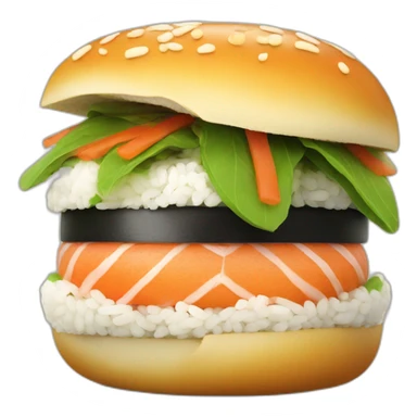 Sushi burger  sticker