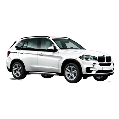 White BMW X5 sticker