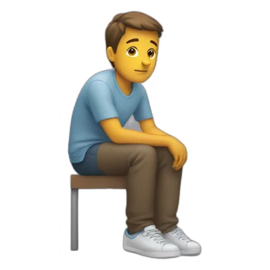 Person waiting patiently sticker