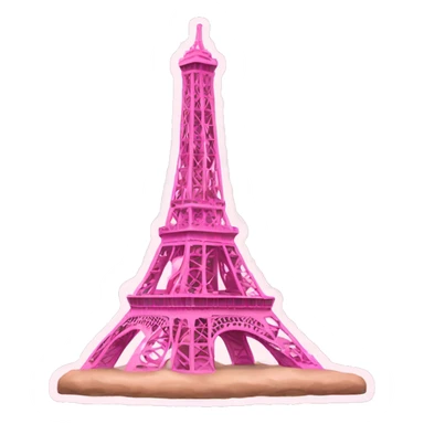 Pink torre Eiffel  sticker