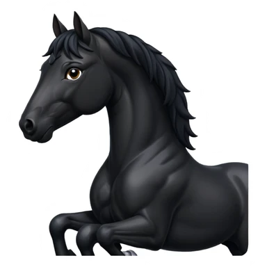 Black horse emoji sticker