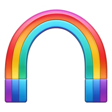 Like the regular rainbow emoji but mirrored sticker