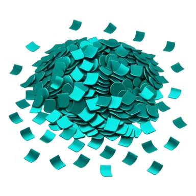 Teal celebration sticker