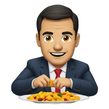 Pedro sánchez eat paella sticker