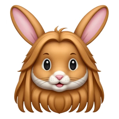 very long haired rabbit sticker