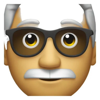 Emoji seeing through shades sticker