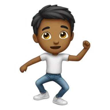 Garçon qui fait un dab sticker