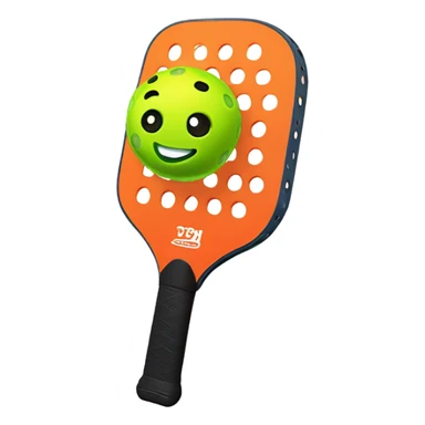 Pickleball paddle and ball sticker