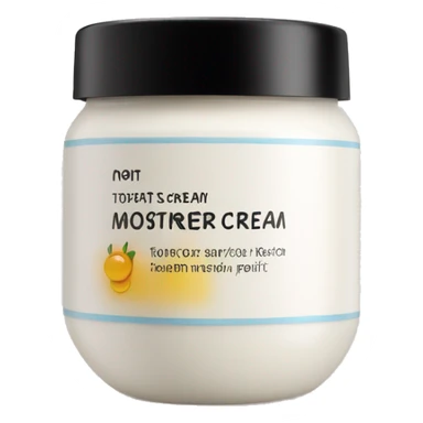 body moisturizer cream pot with label sticker