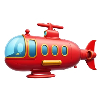 A cute cartoonish red submarine with oversized windows and bubbly edges.
















 sticker