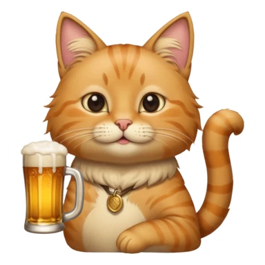 Un chat qui boit une bière sticker