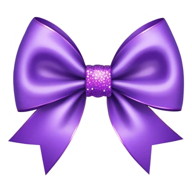 A perpule bow with sparkels sticker