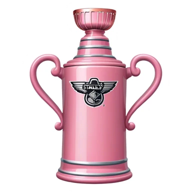 A pink Stanley cup  sticker