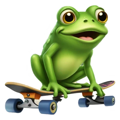 Frog on a skateboard  sticker