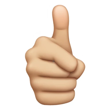 thumb pointing back sticker