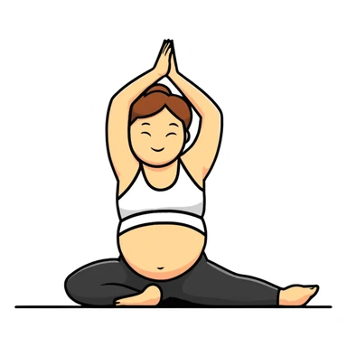 Pregnant is doing yoga sticker