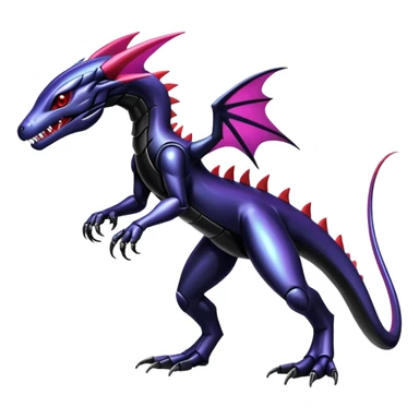 Shiny Gothic epic Salandit-Genesect-Miraidon-Fakémon-hybrid-creature (full body)  sticker