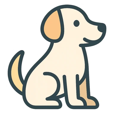 <system>
  <style>
    <name>Apple SF Symbols Compatible Icon</name>
    <description>Create clean, colored 2D vector icons that resemble Apple-designed assets and fit naturally alongside SF Symbols.</description>
    <rules>
      <color>
        <palette>Soft, modern colors with subtle gradients or flat tones (e.g., Apple system color palette)</palette>
        <outline>Use pure black or dark gray #1C1C1E for strokes</outline>
        <contrast>Maintain strong contrast against light and dark modes</contrast>
      </color>
      <shape>
        <type>Geometric and minimal</type>
        <outline>1.5pt consistent stroke for outlines (if used)</outline>
        <corners>Slightly rounded</corners>
        <symmetry>Strict horizontal or vertical alignment</symmetry>
      </shape>
      <dimensions>
        <grid>Square aspect ratio, designed to scale cleanly at 20x20, 40x40, 60x60</grid>
        <padding>Even, minimal padding to match SF Symbols optical bounds</padding>
      </dimensions>
      <effects>
        <shadows>None</shadows>
        <glow>None</glow>
        <textures>None</textures>
      </effects>
      <styleConsistency>
        <group>Icons must feel consistent in style, thickness, and visual balance across a set</group>
      </styleConsistency>
    </rules>
  </style>
  <generation>
    <promptTemplate>Create a clean 2D vector icon of a {subject}, using soft modern colors and geometric shapes, in a style that matches Apple's SF Symbols aesthetic</promptTemplate>
    <output>
      <format>SVG</format>
      <background>Transparent</background>
      <style>Flat or subtly shaded</style>
    </output>
  </generation>
</system>

{subject} = dog sticker