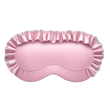 Light pink Frilly satin sleep mask no eyes sticker