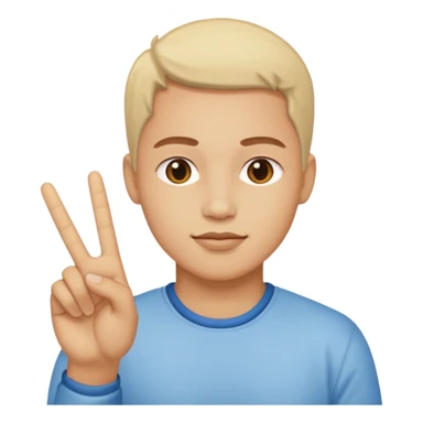 Person showing peace sticker