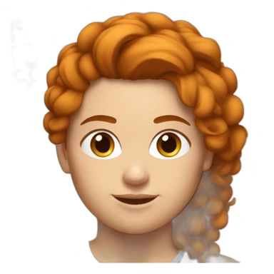 femme athletique cheveux bouclés rousse et brune sticker