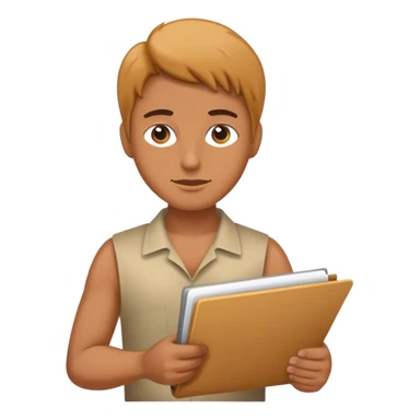 persona con carpeta trabajando sticker