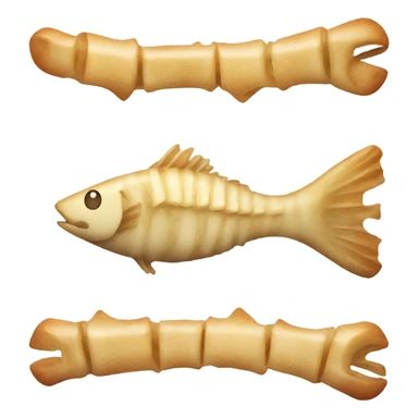 roasted fish bone sticker