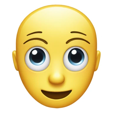 Emoji with mirrors instead of eyes sticker