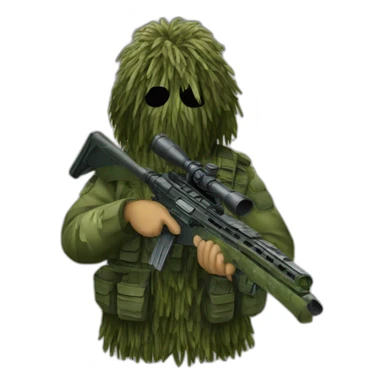 Ghillie sniper sticker