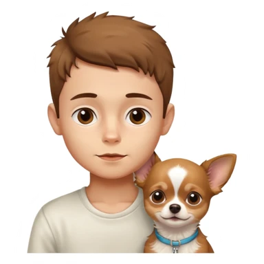 Boy with chiwawa sticker