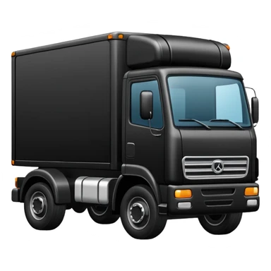 make a shipping truck emoji no colors just black outline of it and white background sticker